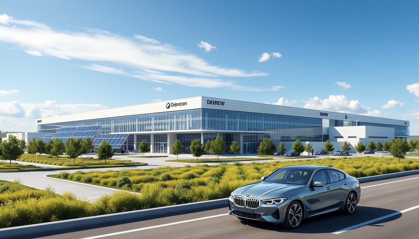 Rendering of future BMW Debrecen Plant in Hungary where BMW cars will be manufactured