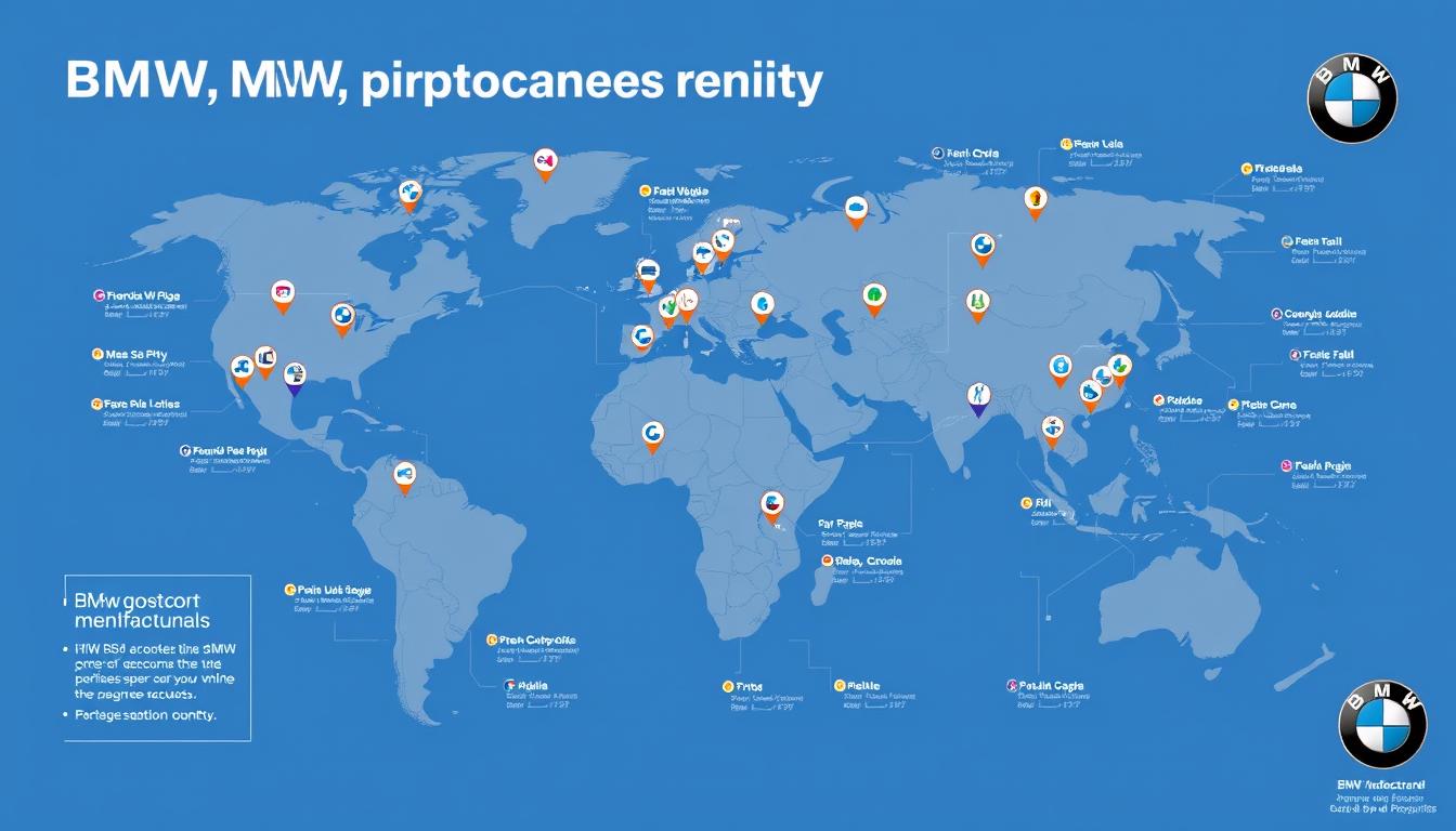 BMW global manufacturing map showing where BMW cars are manufactured worldwide