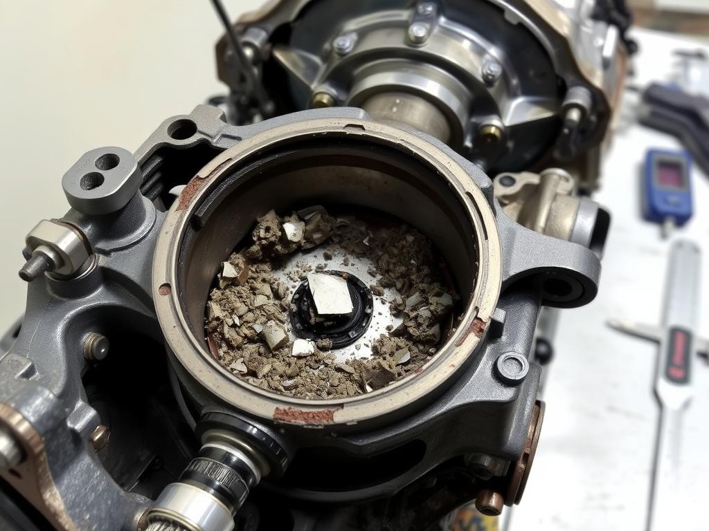 Hyundai engine knocking with visible rod bearing damage showing Hyundai engine problems