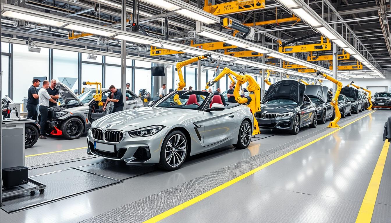 BMW Z4 production at Magna Steyr in Graz, Austria where BMW cars are manufactured