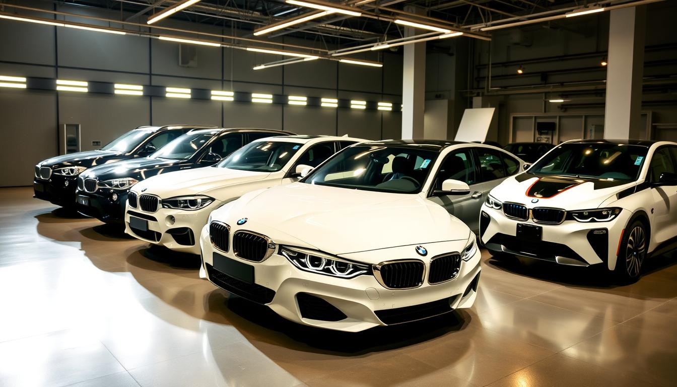 Multiple BMW models from different global factories where BMW cars are manufactured