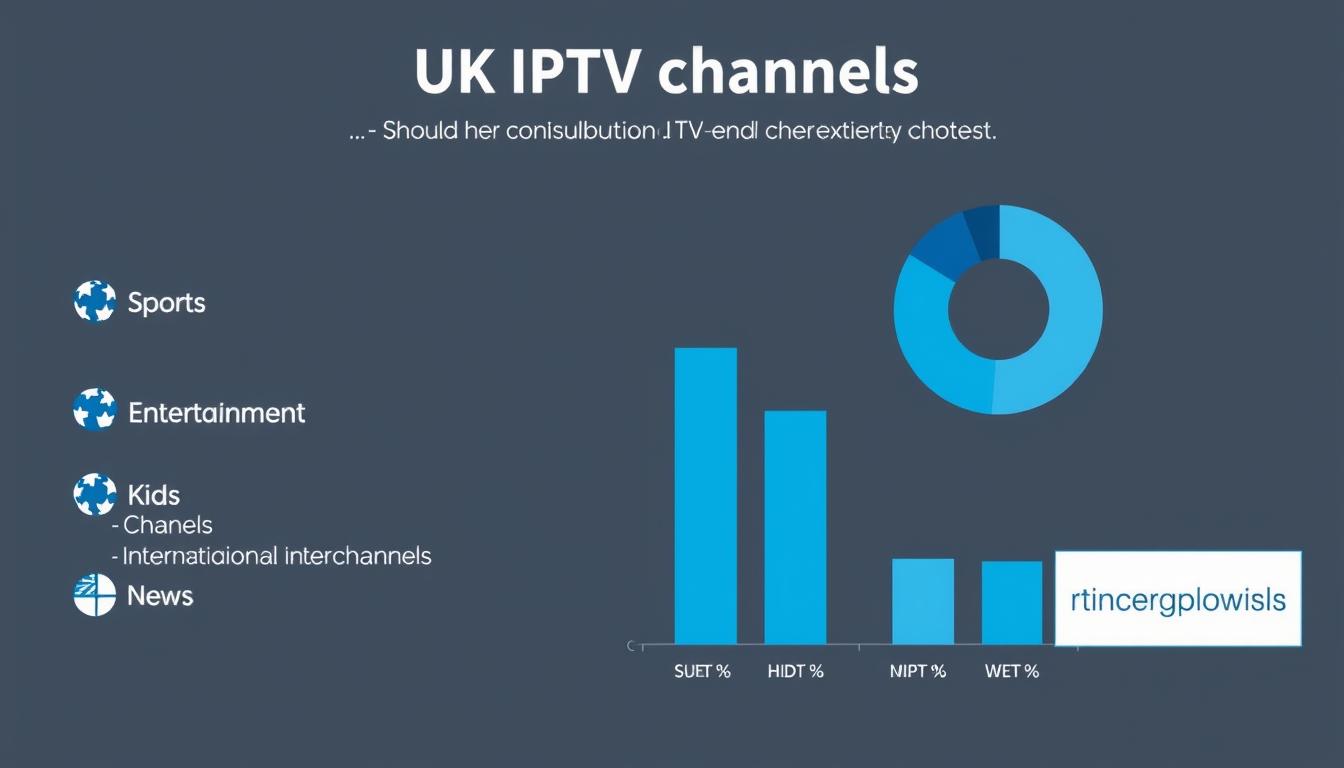 Visual representation of IPTV UK channels categories showing distribution across different genres