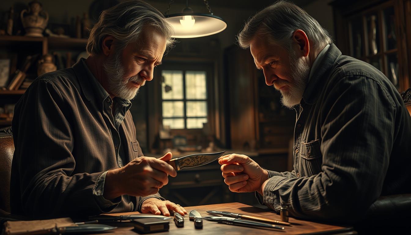 negotiating randall scrimshaw knives