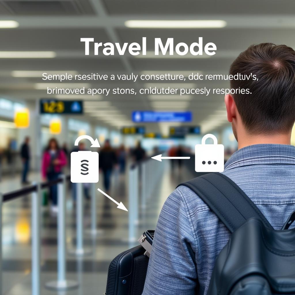 International traveler using 1Password's Travel Mode at border crossing