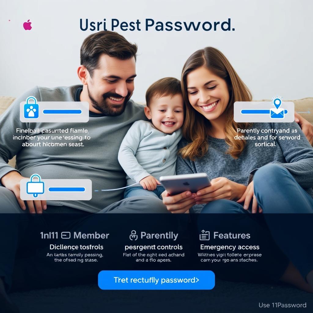 Family sharing passwords securely with 1Password's family plan