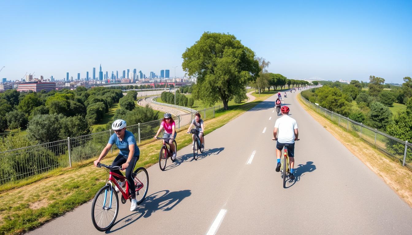 Las Mejores Tiendas De Ciclismo En Madrid: Guía Definitiva Con Mapa Interactivo 9 Ciclistas En Madrid Disfrutando Del Anillo Verde Cerca De Las Mejores Tiendas De Ciclismo En Madrid