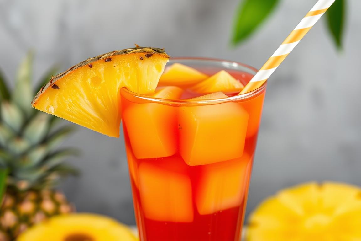 مشروب كودرد مع شرائح الأناناس