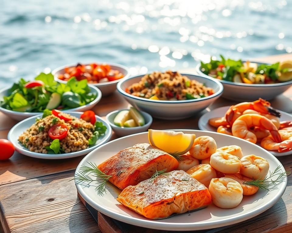 وصفات المأكولات البحرية الصحية