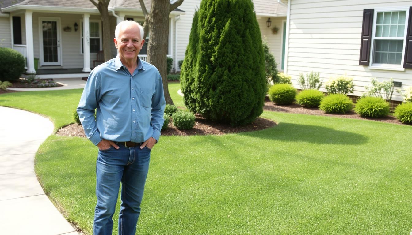 Happy homeowner with properly functioning septic system after using Septifix