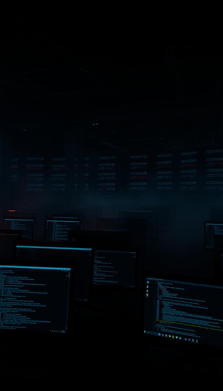 A dimly lit digital landscape, illuminated by the eerie glow of computer screens and the flickering of coded text. In the foreground, various websites are displayed, each representing a different type of dark web activity - from illegal marketplaces to secretive forums, all shrouded in an aura of mystery and intrigue. The middle ground is obscured by a hazy veil of digital obfuscation, hinting at the complex layers of anonymity and encryption that define the dark web. In the background, a vast network of servers and routers pulses with the flow of illicit data, creating an ominous and foreboding atmosphere. The image conveys a sense of the hidden, the forbidden, and the potentially dangerous aspects of the dark web, inviting the viewer to explore this digital underworld with caution and discretion.