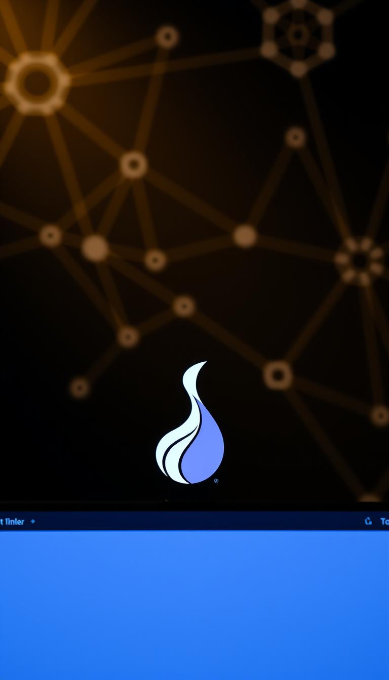 A detailed image of the Tor browser, showcasing its sleek and minimalist design. The foreground features the Tor logo, a stylized onion icon, prominently displayed on the browser's window. The middle ground depicts the browser's main interface, with a clean and intuitive layout, highlighting its privacy-focused features. In the background, a subtle network of interconnected nodes and servers, representing the Tor network's decentralized architecture, cast a dim, moody glow across the scene. The lighting is soft and diffused, creating a sense of mystery and security, conveying the Tor browser's role in accessing the dark web and protecting sensitive information.