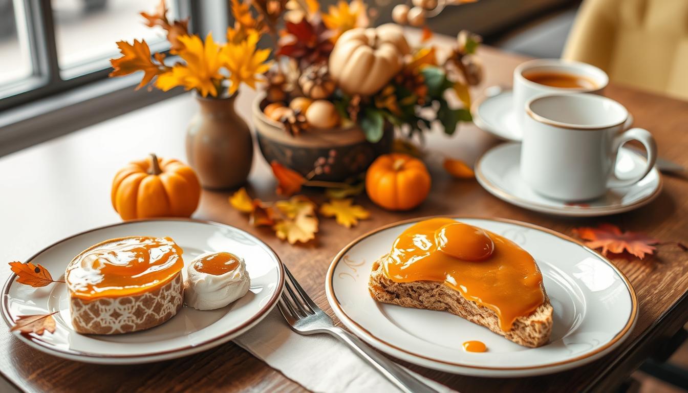 Saisonale Frühstücksspezialitäten in Gießen mit Apfelwein-Gelee im Herbst