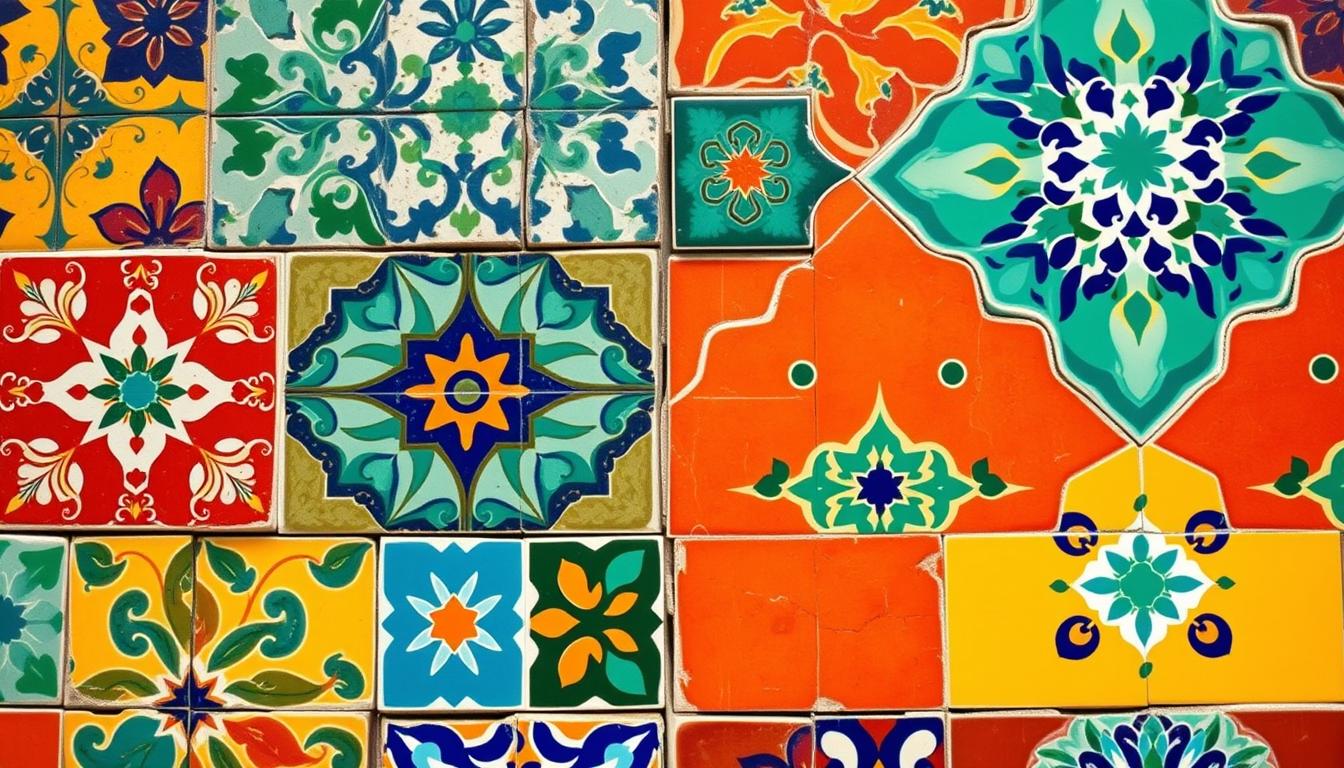 Farbpalette der spanischen Fliesen