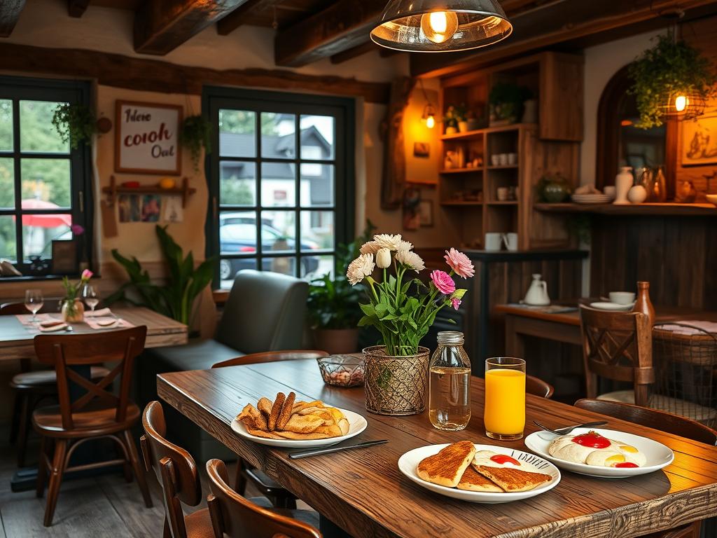 Gemütliche Frühstücksecke im Café Lieblingsmensch Gießen