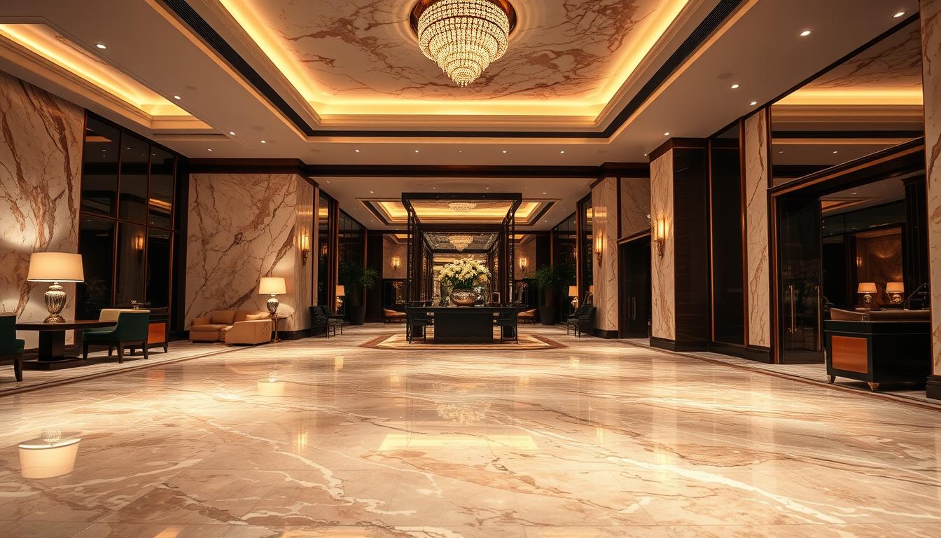 Exklusive Bodenbeläge aus Onyx-Marmor in Luxushotels