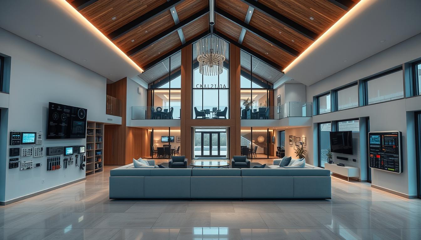 Duży dom z zaawansowanymi systemami smart home - projekty dużych domów trendy 2024