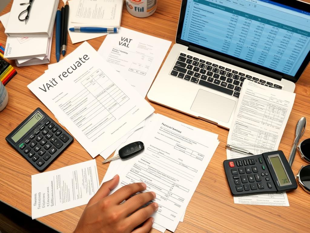 Empresário brasileiro calculando o VAT recuperável sobre despesas no Reino Unido