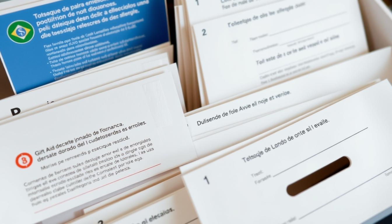 Sistema de envelopes numerados para Gift Aid em igreja brasileira no UK