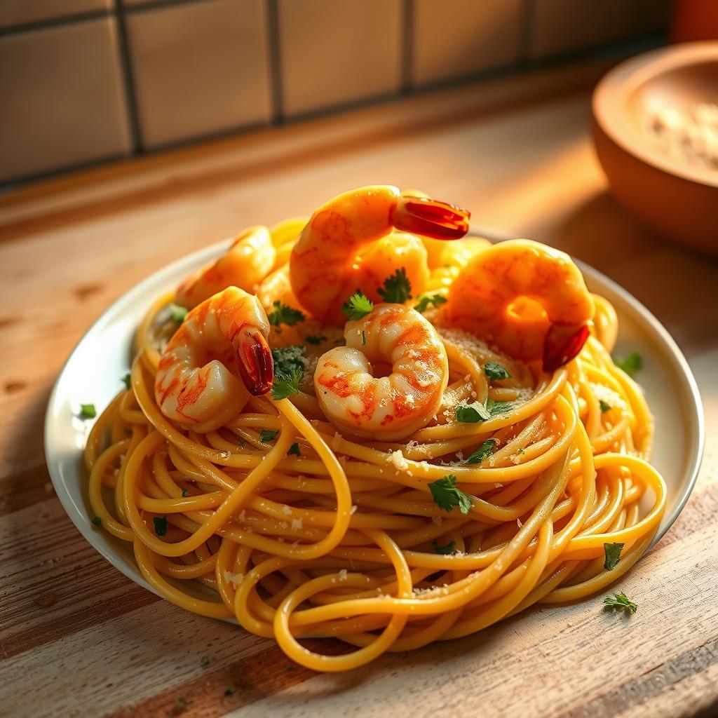Shrimp spaghetti recipe