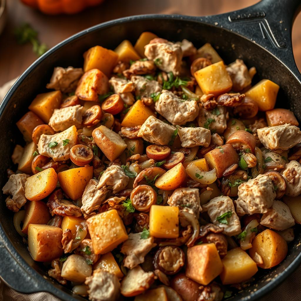Thanksgiving Leftovers Turkey Hash