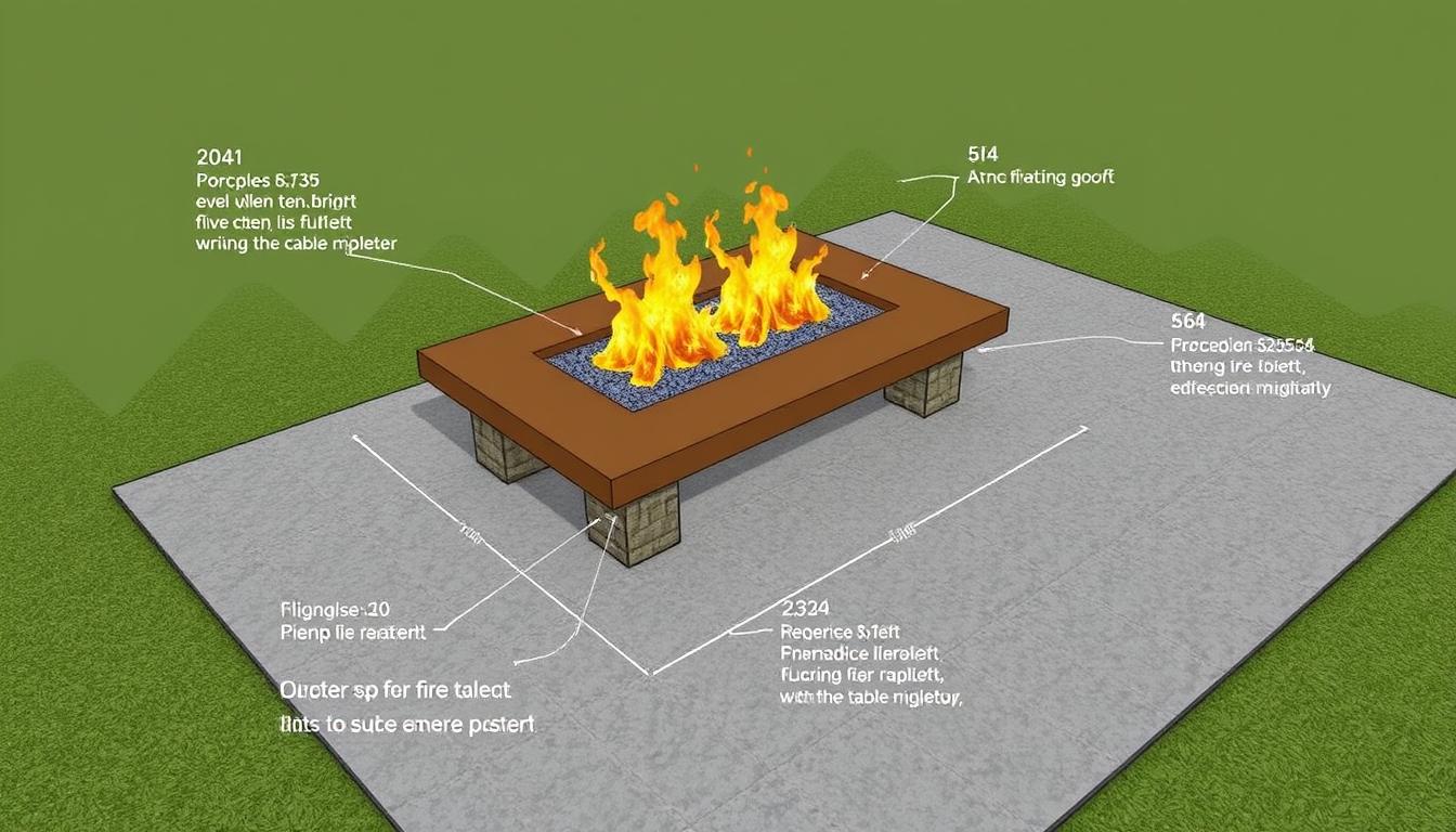 fire pit table sizes