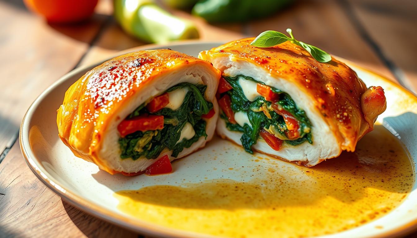 healthy stuffed chicken