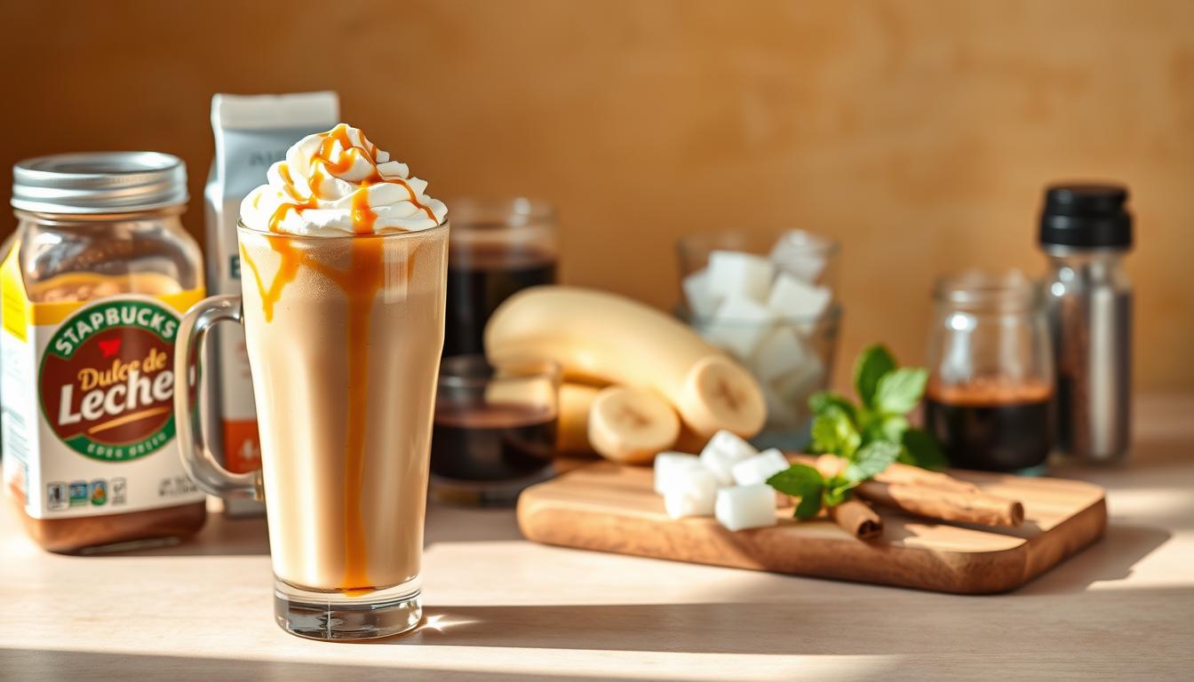 ingredientes para dulce de leche frappuccino