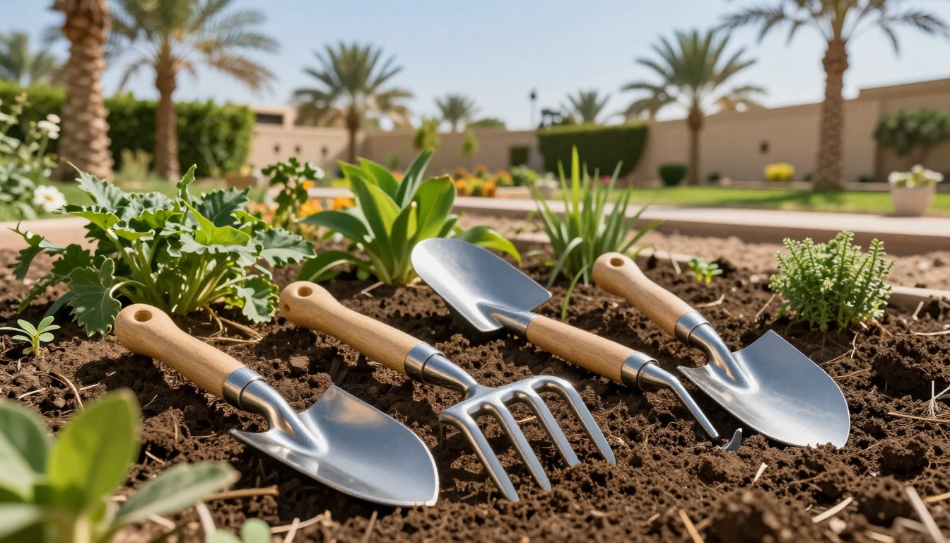 أدوات الحفر والتربة للحدائق السعودية