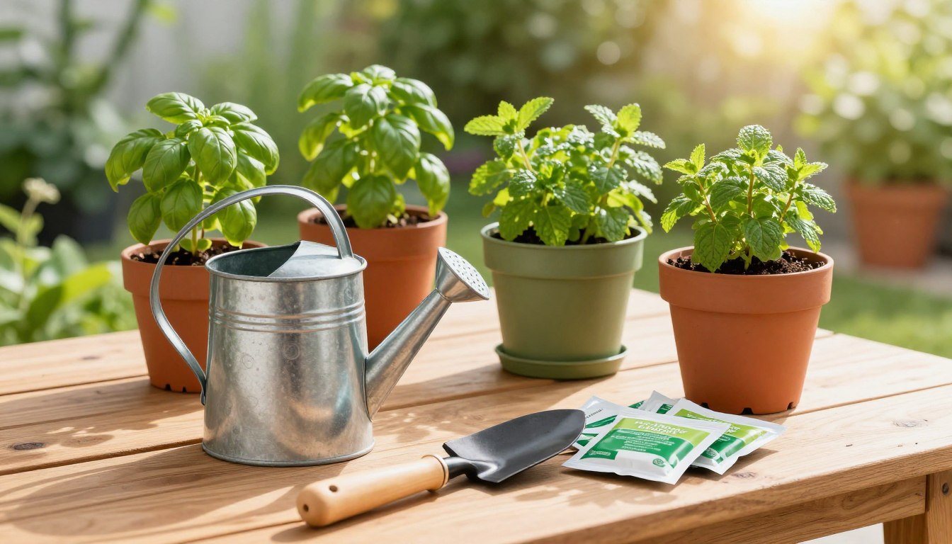 أدوات الري والتسميد للزراعة في الأصص