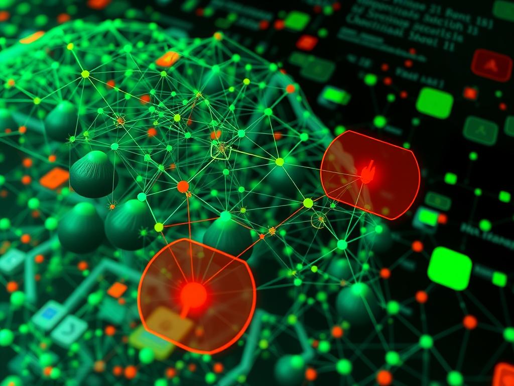AI system analyzing cryptocurrency transaction patterns across multiple blockchains