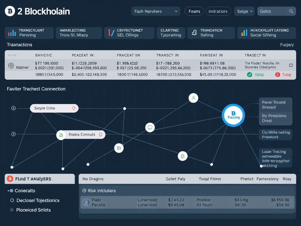 Blockchain analytics tracing cryptocurrency flows across multiple networks