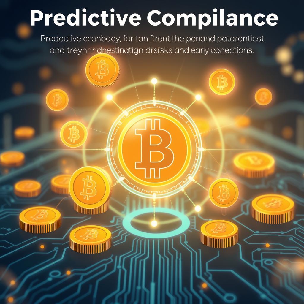 Predictive compliance AI analyzing cryptocurrency transaction patterns to forecast risks