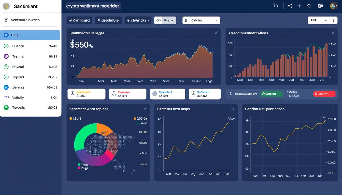Santiment's NLP-powered crypto sentiment analysis dashboard