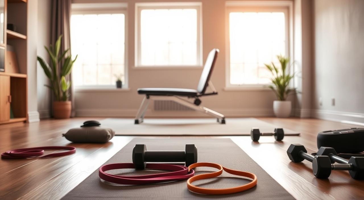 Como montar uma rotina fitness sem gastar dinheiro com academia 7 espaço de treino em casa