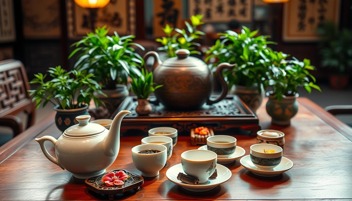 popular chinese restaurant tea presentation