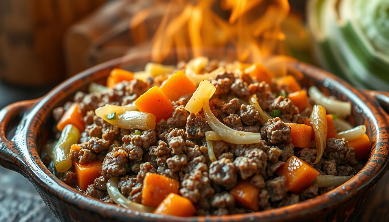 Ground beef and cabbage make the perfect hearty and healthy combo. Try this simple, budget-friendly recipe for a comforting meal your whole family will love!"