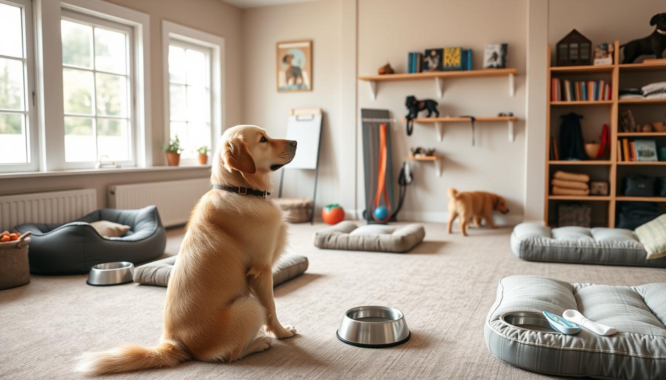 senior dog training environment