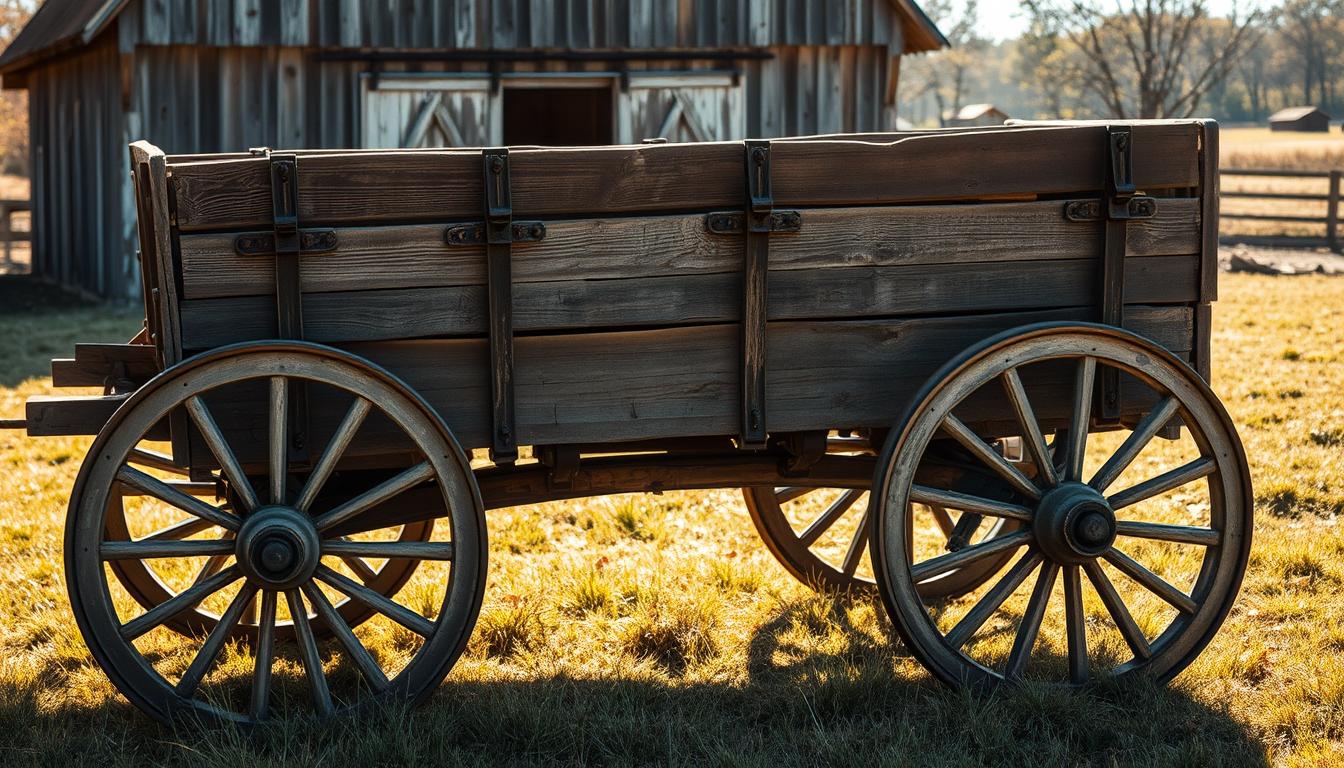 decorative-garden-wagon-made-of-wood