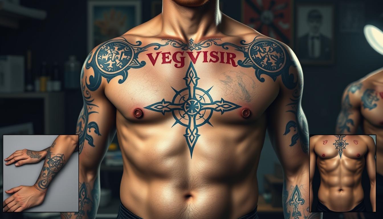 realistic-vegvisir-tattoo-on-upper-arm