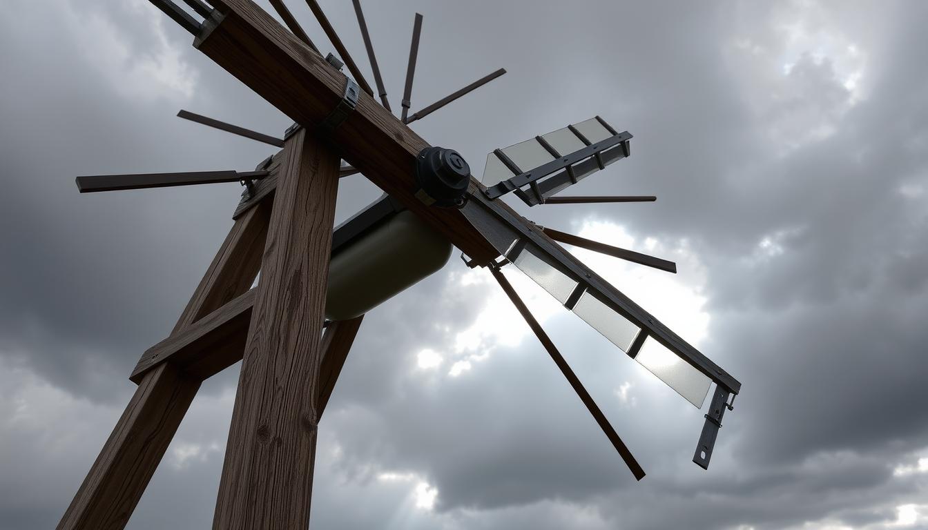 Weather-resistant-hardware-for-durable-DIY-wooden-windmill-construction