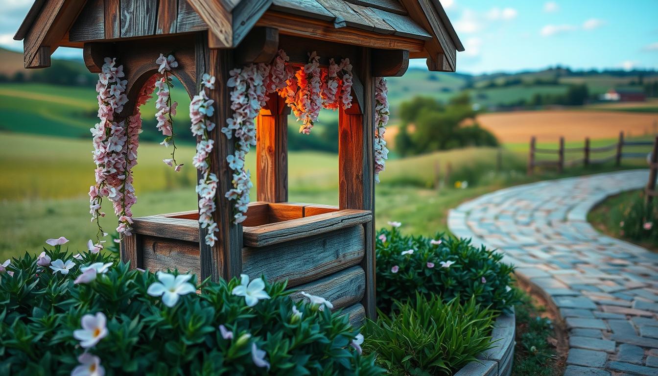 wooden-wishing-well-decorating-ideas