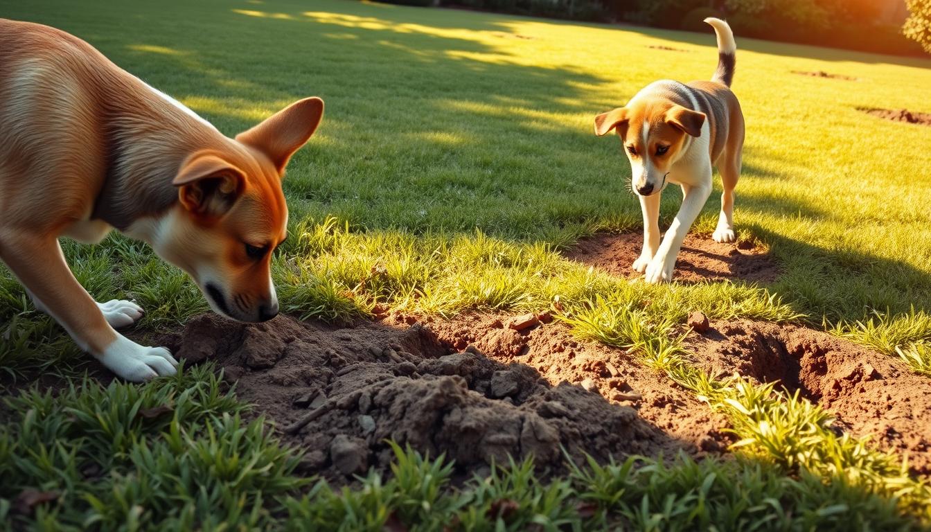 Fox-Terrier-unearthing-garden-soil-notorious-digger-breed