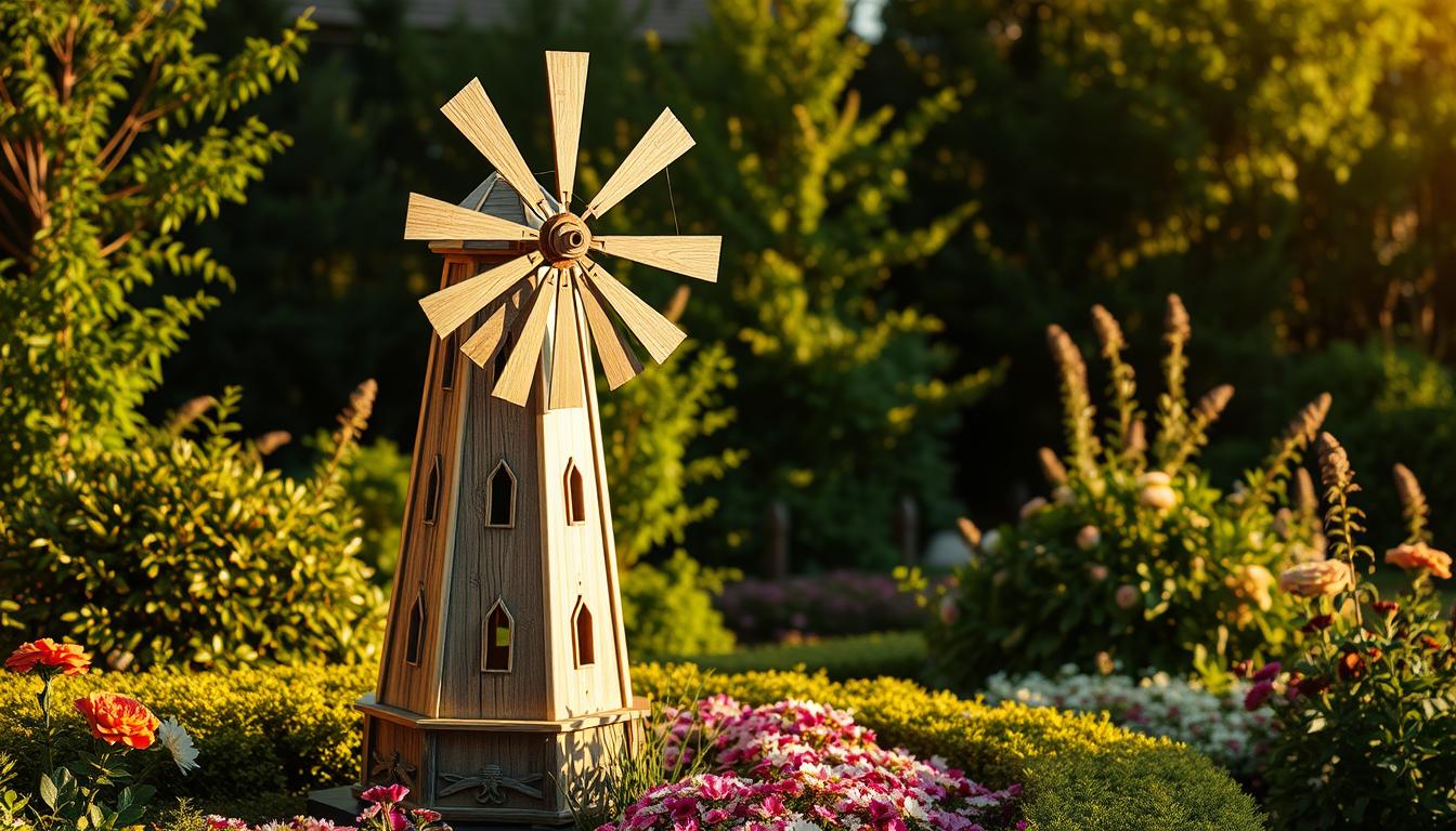 diy-wooden-windmill-in-backyard-garden