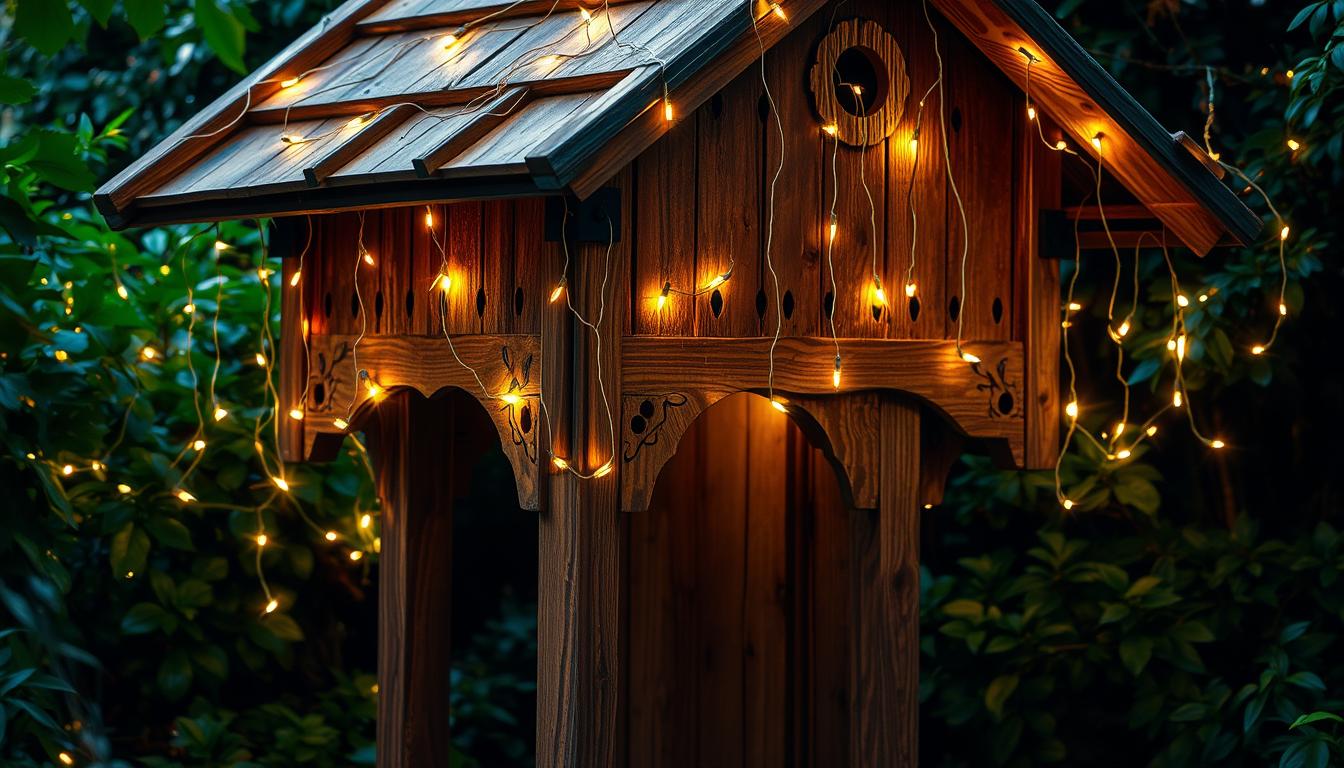 wooden-wishing-well-with-string-lights
