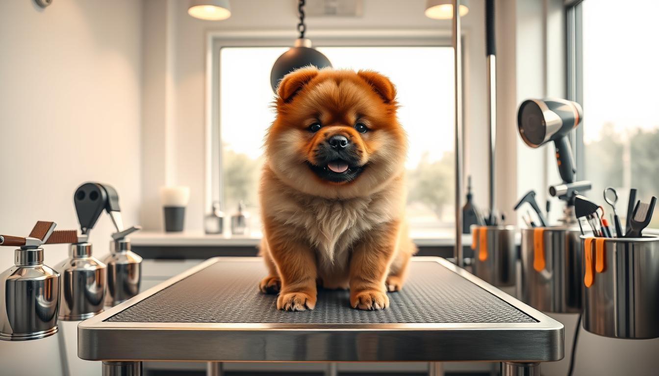 chow-chow-puppy-bathing-and-brushing