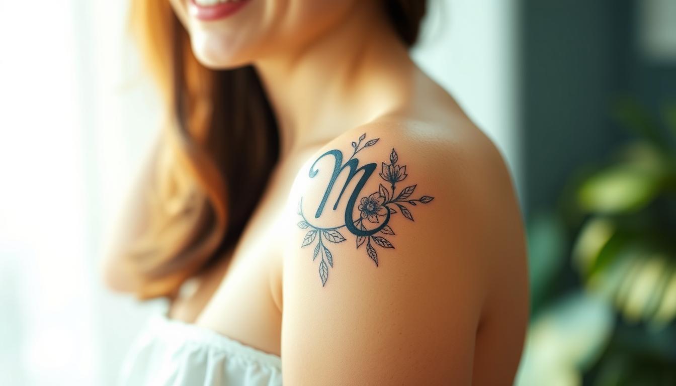 aquarius-water-bearer-tattoo-with-violet-flowers