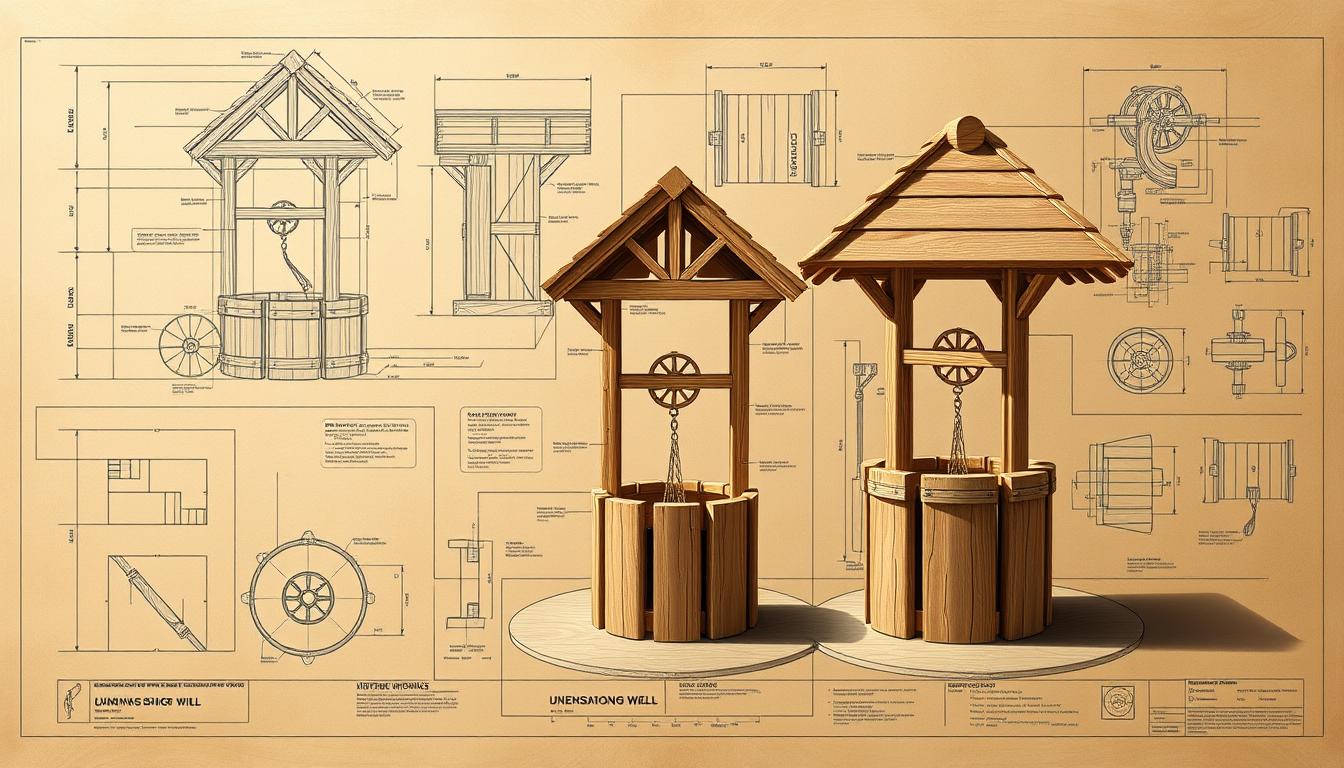 Vintage-Style-Oak-Wishing-Well-With-Bucket-And-Hand-Crank