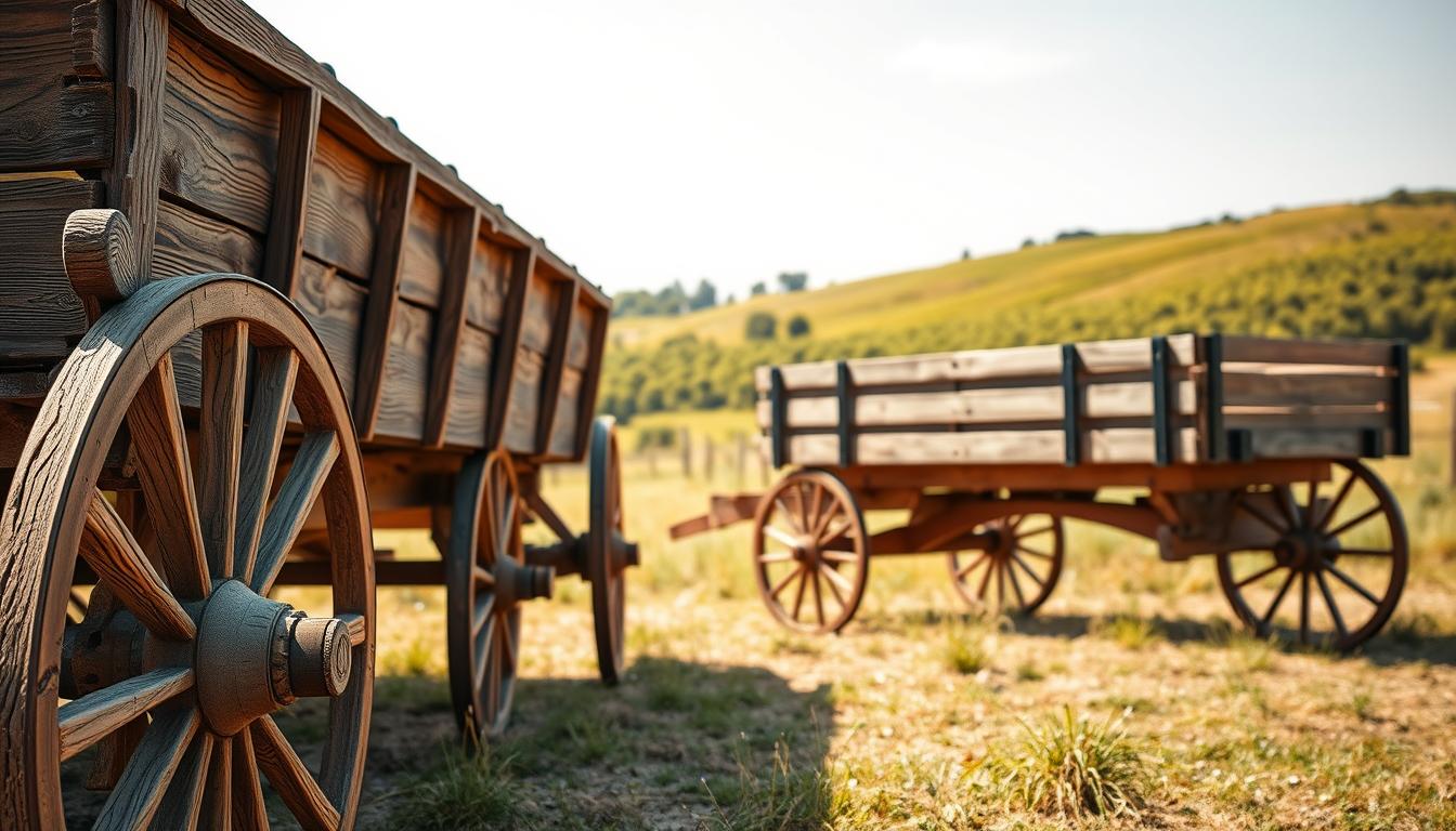 rustic-wooden-wagon-in-country-yard