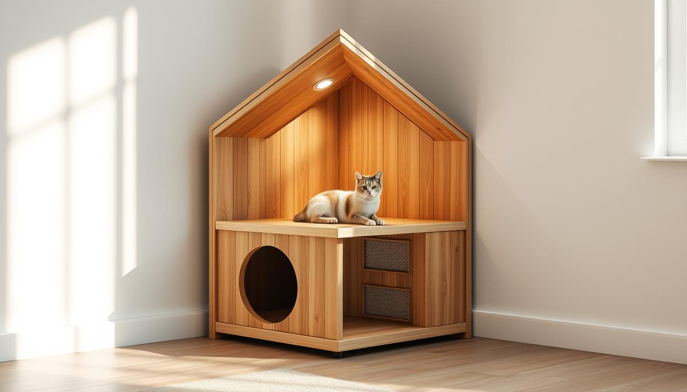 Upcycled-pallet-DIY-wooden-cat-house-for-indoor-pets