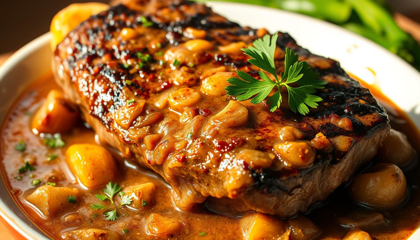 smothered steak